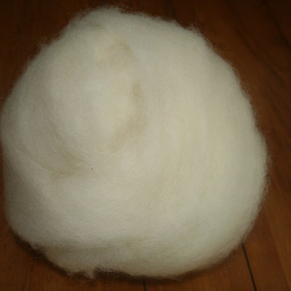 DISCOUNTED Border Leicester/Leicester Longwool Combed Top, Pure Natural White, 4 oz.