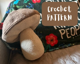 Mushroom Cushion Crochet PATTERN | Mushroom Pillow Pattern | Cottagecore home decor