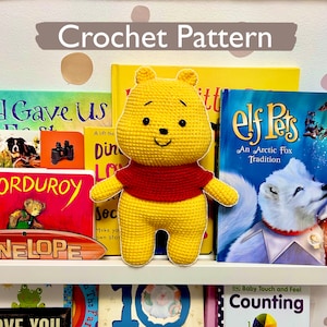 Winnie the Pooh Plushie Crochet PATTERN | Pooh Bear Amigurumi Pattern | Cute Teddy Bear Plushie