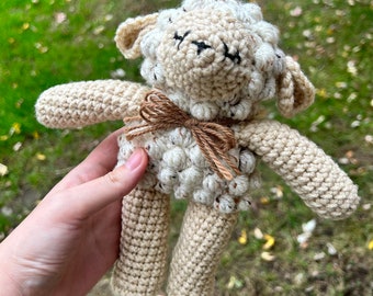 Sheep Crochet PATTERN: Low Sew Lamb Amigurumi (PDF Download)