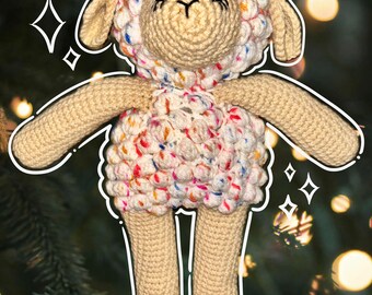 Low Sew Crochet Lamb PATTERN | Sheep Amigurumi Pattern | Sleeping Lammy (Large  version)