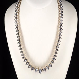 Navajo Sterling Silber Perlenkette Abgestufte Rocailles 10 mm bis 20 mm Individuell Handgefertigte Navajo Perlen 23 &quot;Halskette Angeline Miller