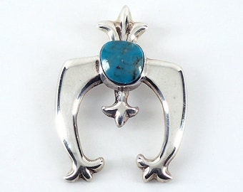 Tufa Cast Sterling Silver Naja Pendant by Aaron Anderson, Navajo