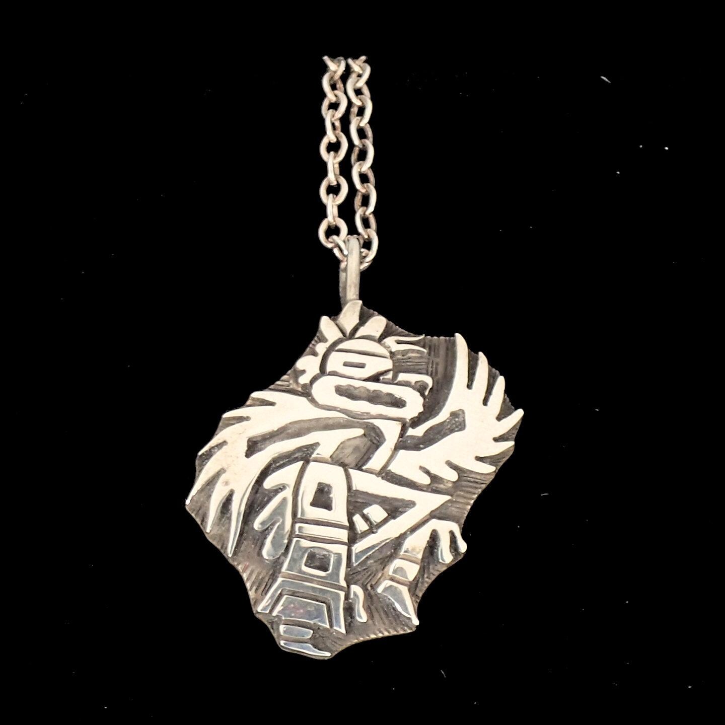 ヴィンテージホピスターリングシルバーイーグルダンサーペンダント