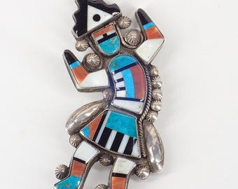 Two Vintage Old Turquoise Silver Hair Combs Navajo Handmade  display picture 2