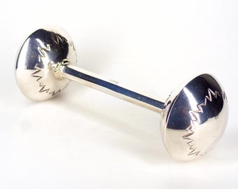Baby Rattle Sterling Silver Navajo Handmade: