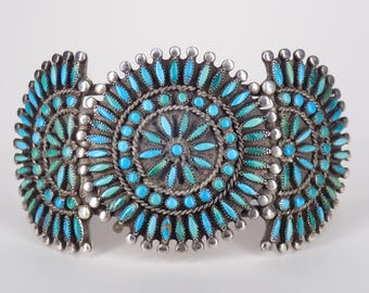 Hugh Bowekaty Vintage Native American Zuni Sleeping Beauty Turquoise Sterling Silver Earrings Hugh Bowekaty Vintage Native American Zuni Sleeping Beauty Turquoise Sterling Silver Earrings