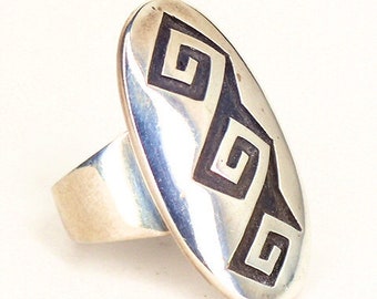 【ヴィンテージ】60〜70年代　ホピ　Beauford Dawahoya リング Fine Vintage Hopi Native American Sterling Silver Ring of Desert