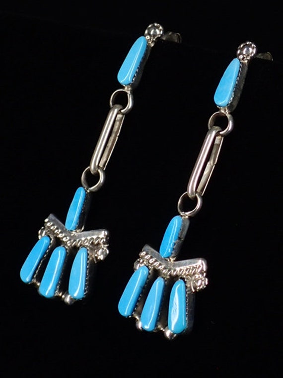 Carlene Hattie Zuni Native American Coral Sterling Silver Earrings Carlene Hattie Zuni Native American Coral Sterling Silver Earrings