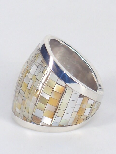 NATIVE AMERICAN ZUNI INLAY SNOOPY RING BY SHENEL COMOSONA | eBay