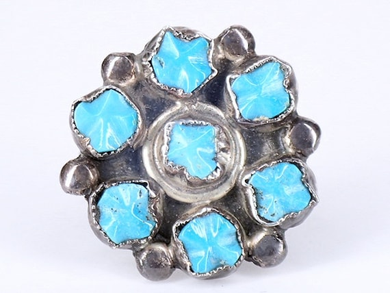 Signed Vintage Native American Zuni Blue Gem Turquoise Sterling Silver Arrow Earrings Signed Vintage Native American Zuni Blue Gem Turquoise Sterling Silver Arrow Earrings