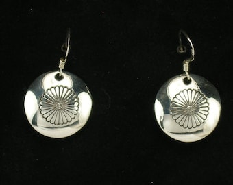 Navajo Sterling Silver Earrings:  Ina Nez