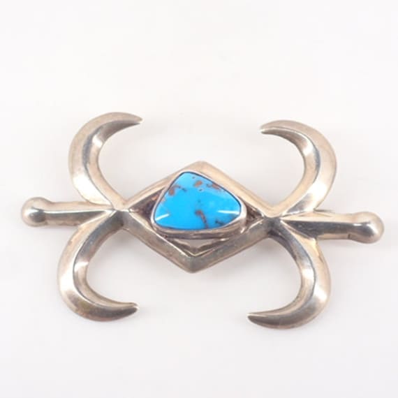 Signed Vintage Native American Navajo Kingman Turquoise Sterling Silver Ring Old Signed Vintage Native American Navajo Kingman Turquoise Sterling Silver Ring Old