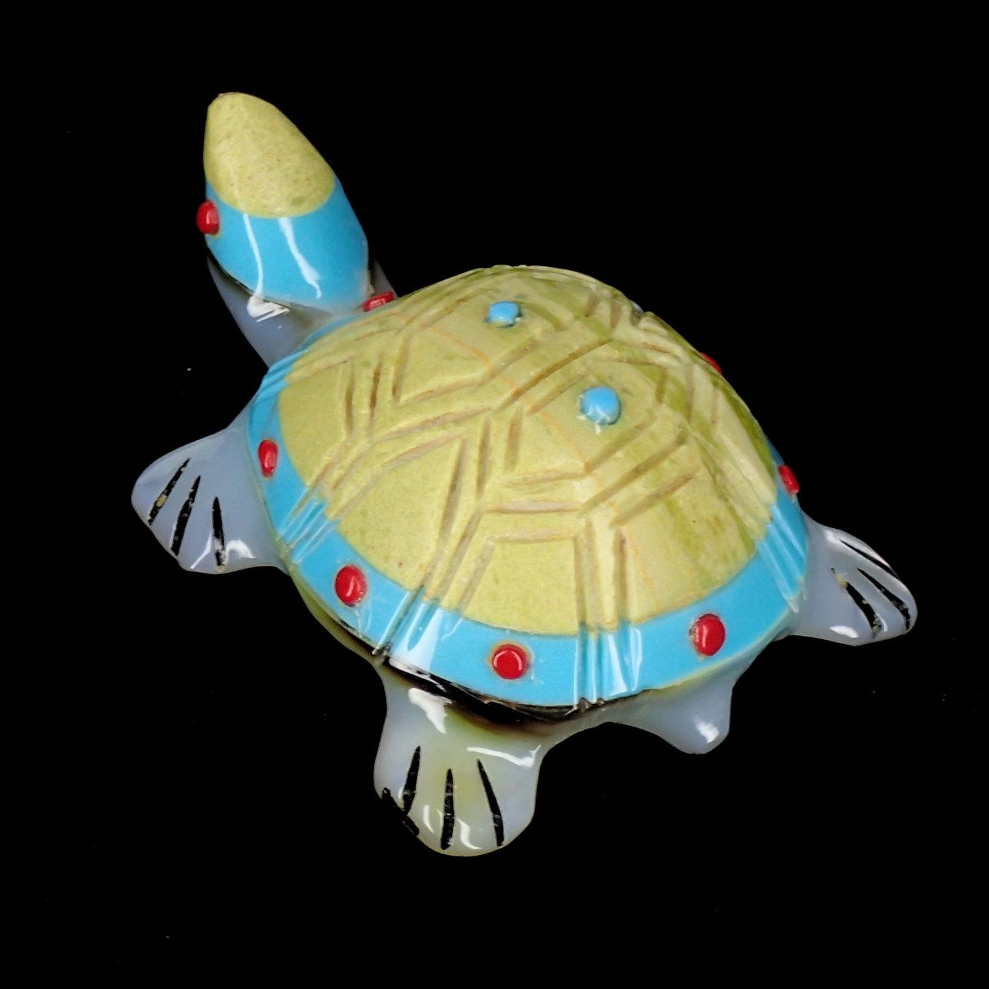 80's サーフィンフィギュア キュール　オコレハオ　陶器 デキャンタボトル Zuni Turtle Fetish Carving: Andrew Quam - Etsy