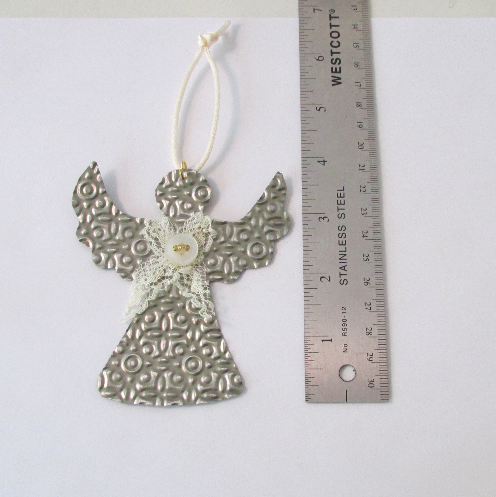 Gold Angel Ornament Angel Wall Decor Upcycled Metal Etsy UK