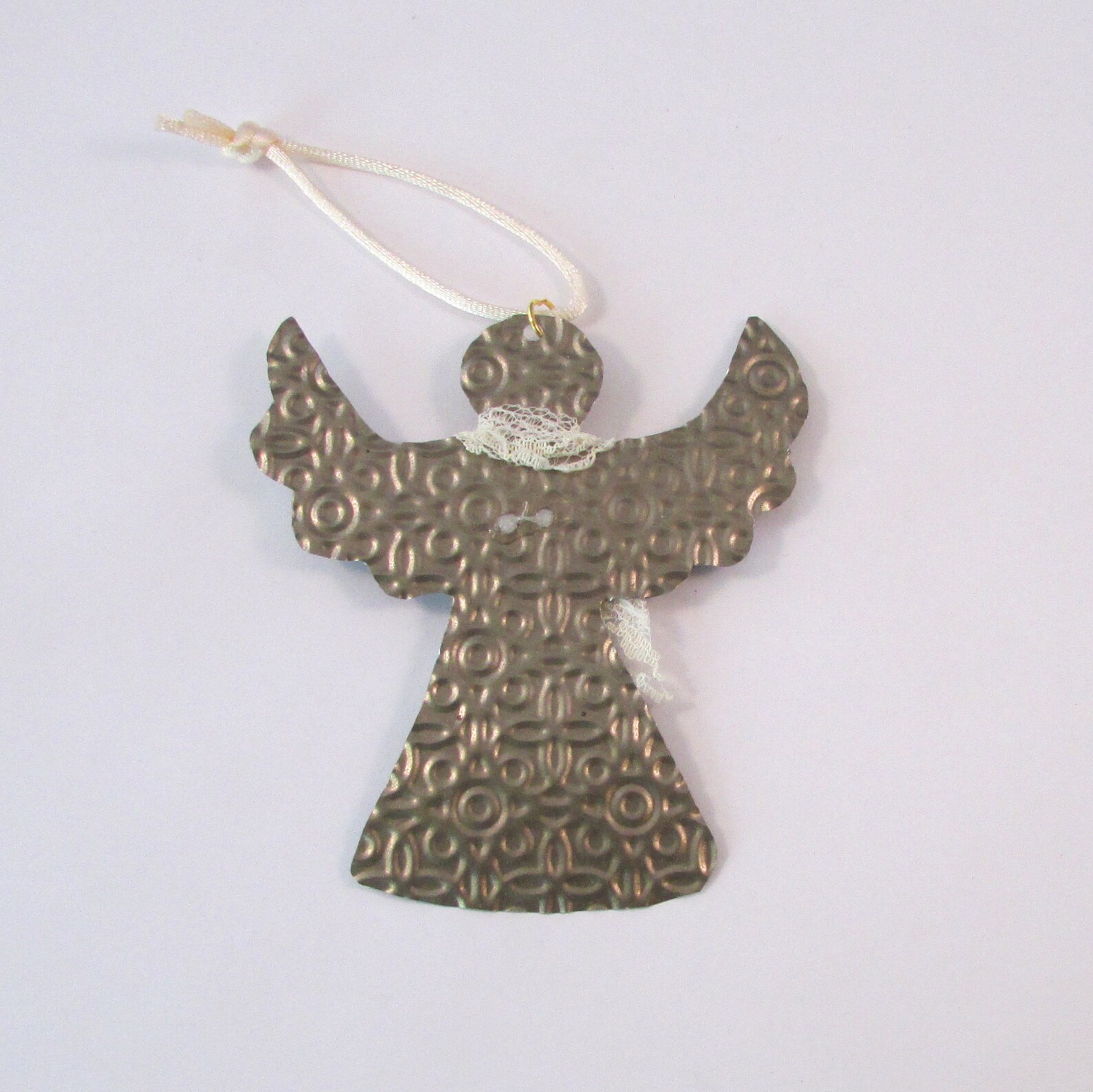 Gold Angel Ornament Angel Wall Decor Upcycled Metal Etsy UK