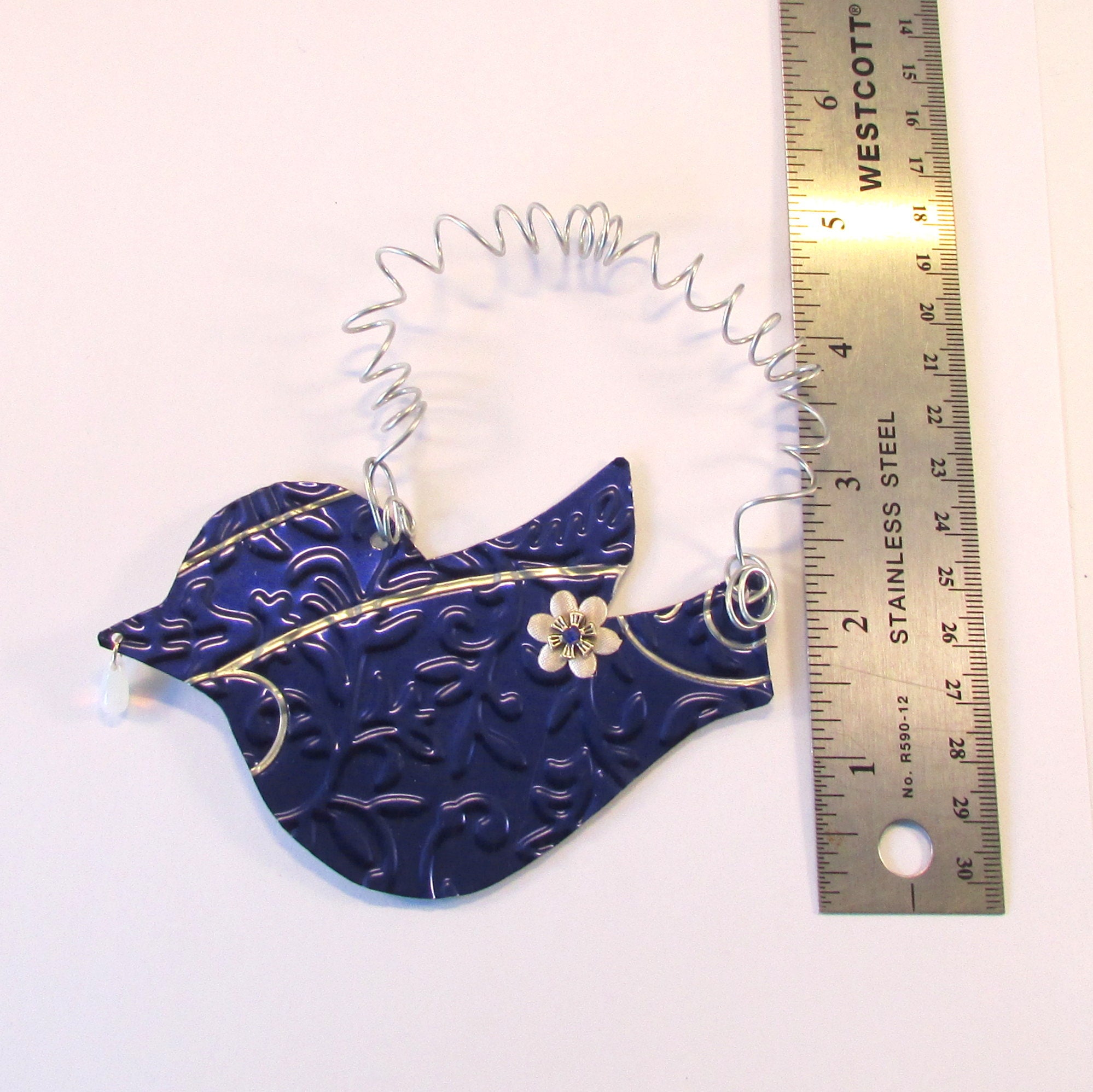 Bluebird Metal Bird Ornament Blue Bird Wall Decor Birder Etsy New Zealand
