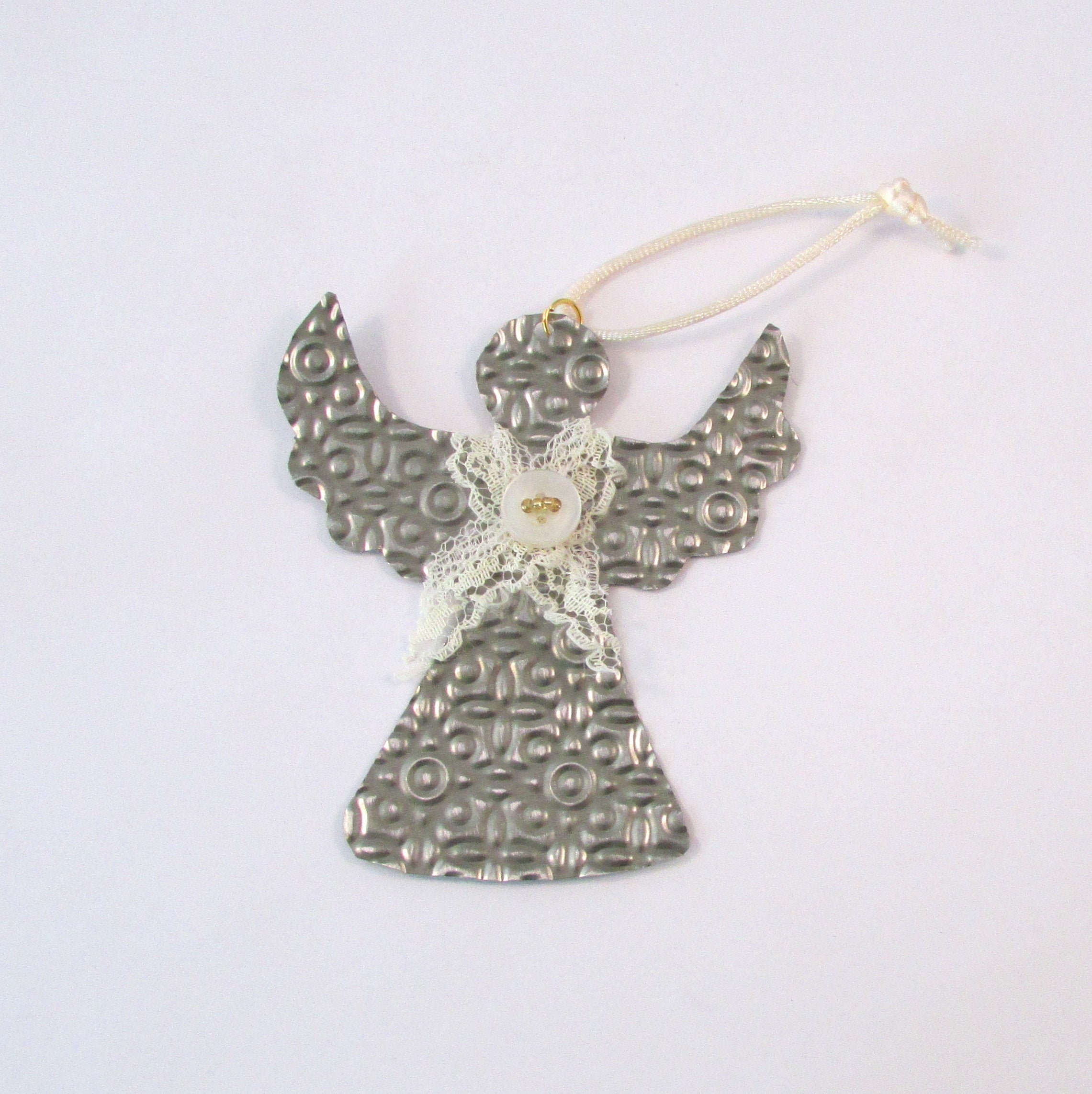 Gold Angel Ornament Angel Wall Decor Upcycled Metal Etsy UK