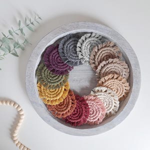 Set of 2 Macrame Car Coasters for Cup Holder