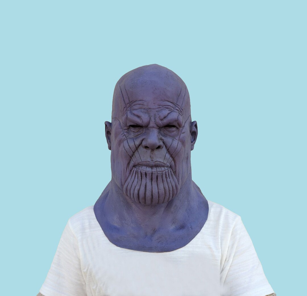Thanos Super Villain Mask Helmet Cosplay Superhero Masks Arm Etsy