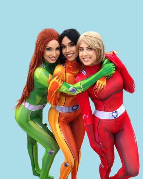 Movie & TV Totally Spies Cosplay Costumes Clover Ewing Samantha Simpson  Alexandra Jerry Cosplay for Women Spandex Jumpsuits - AliExpress