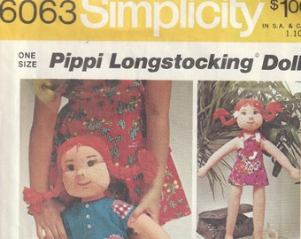 vintage pippi longstocking doll