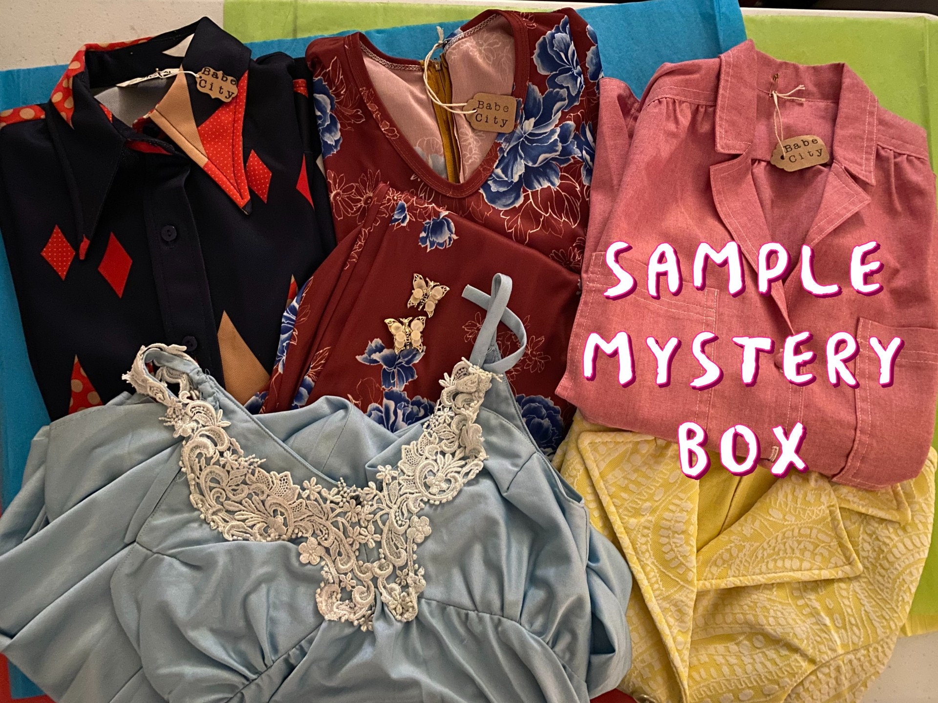 DELUXE 1970S MYSTERY BOX Vintage Clothing Bundle Curated Etsy