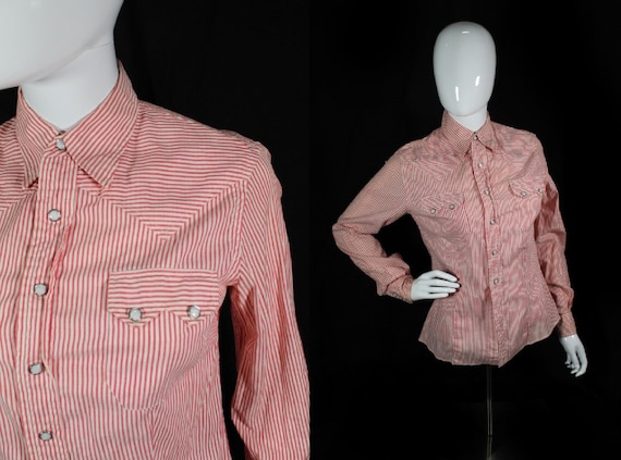 Vintage 1950s Red & White Striped Women's Western