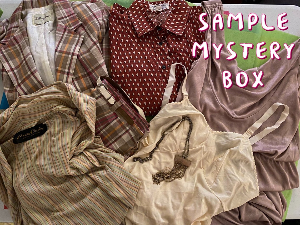 DELUXE 1970S MYSTERY BOX Vintage Clothing Bundle Curated Etsy