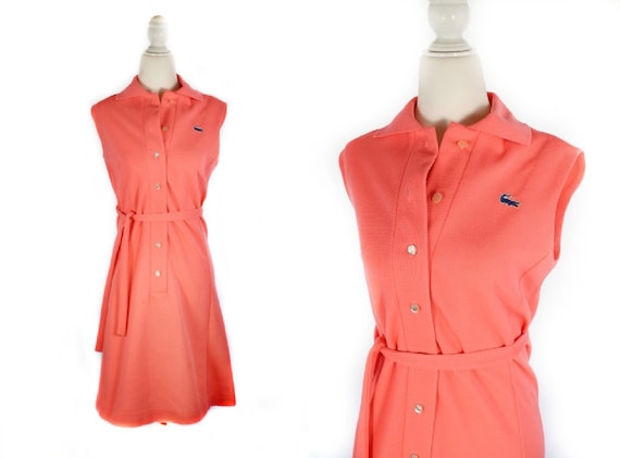 Vintage 1960s Pink LACOSTE Polo Sportswear Dress
