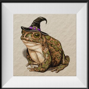 Witchy Toad - Glicee Art Print | Wall Decor | Toad Wall Art