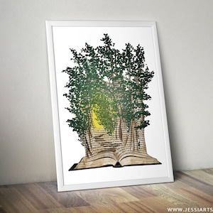 Journey in a Book - Glicee Art Print | Fantasy Wall Decor | Fairy Tale Story Art