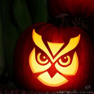 Printable Owl Pumpkin Carving Stencil Halloween Pumpkin - Etsy