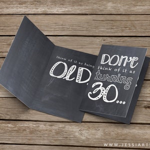 Carte d'anniversaire drôle | Carte 30e anniversaire | Téléchargement instantané