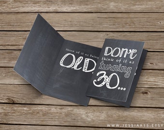 Funny Birthday Card | 30th Birthday Card | Instant Download