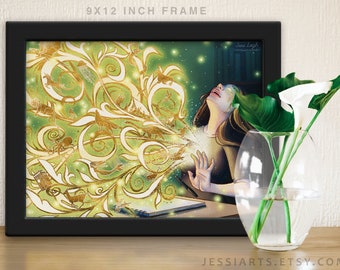 Framed Glicee Art Print | "Creation" | Wall Decor | Surreal Wall Art