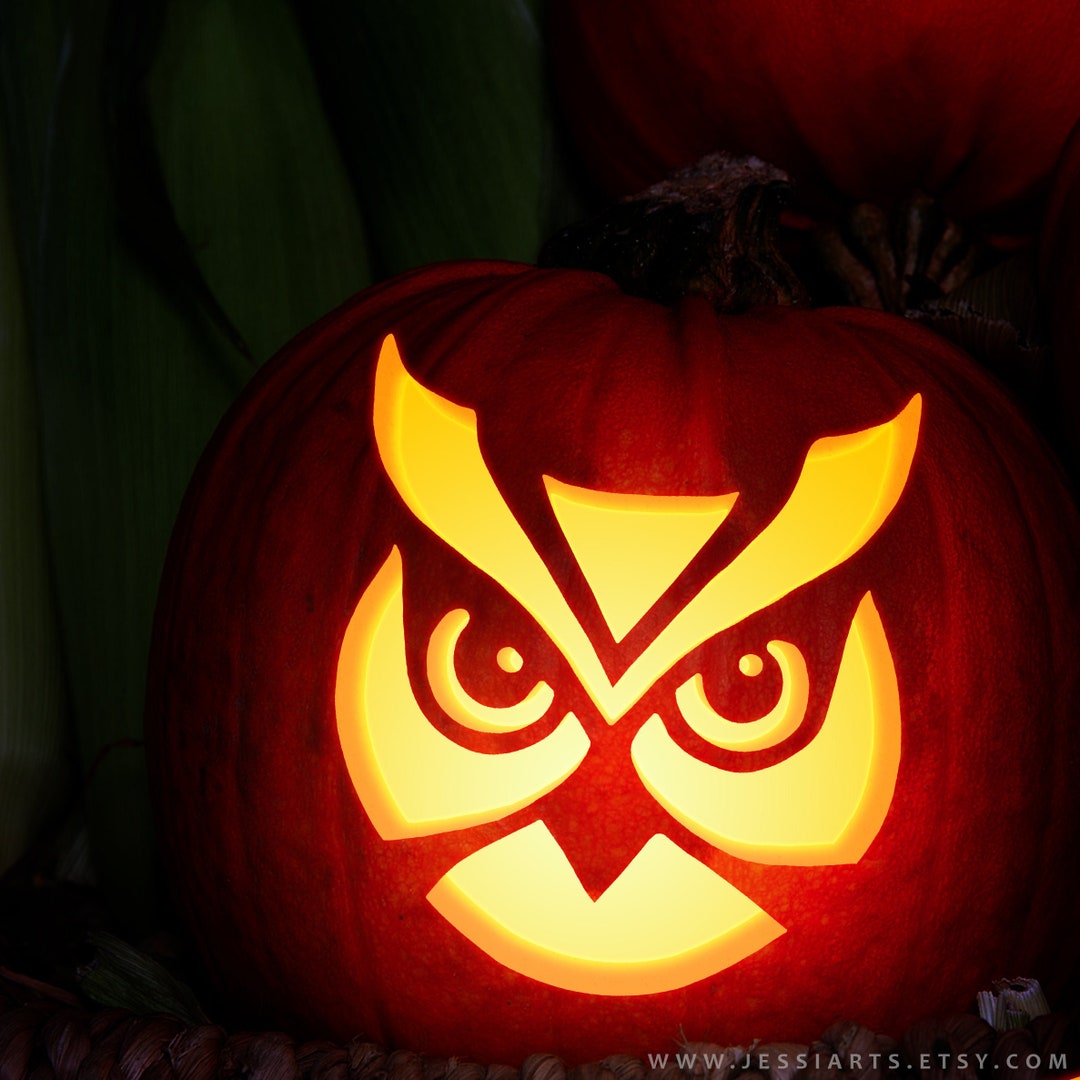 Printable Owl Pumpkin Carving Stencil Halloween Pumpkin