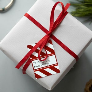 16 Printable Gift Tags | Peppermint Christmas Gift Tags | Instant ...