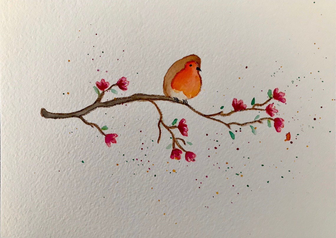 Take Time to Paint Robin Watercolor Paint Kit Etsy