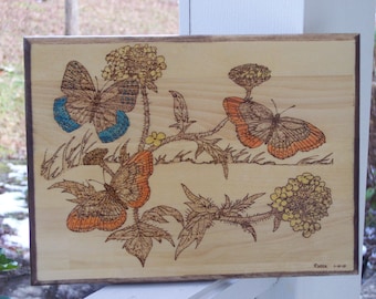 Diana Butterflies Woodburning Pyrography