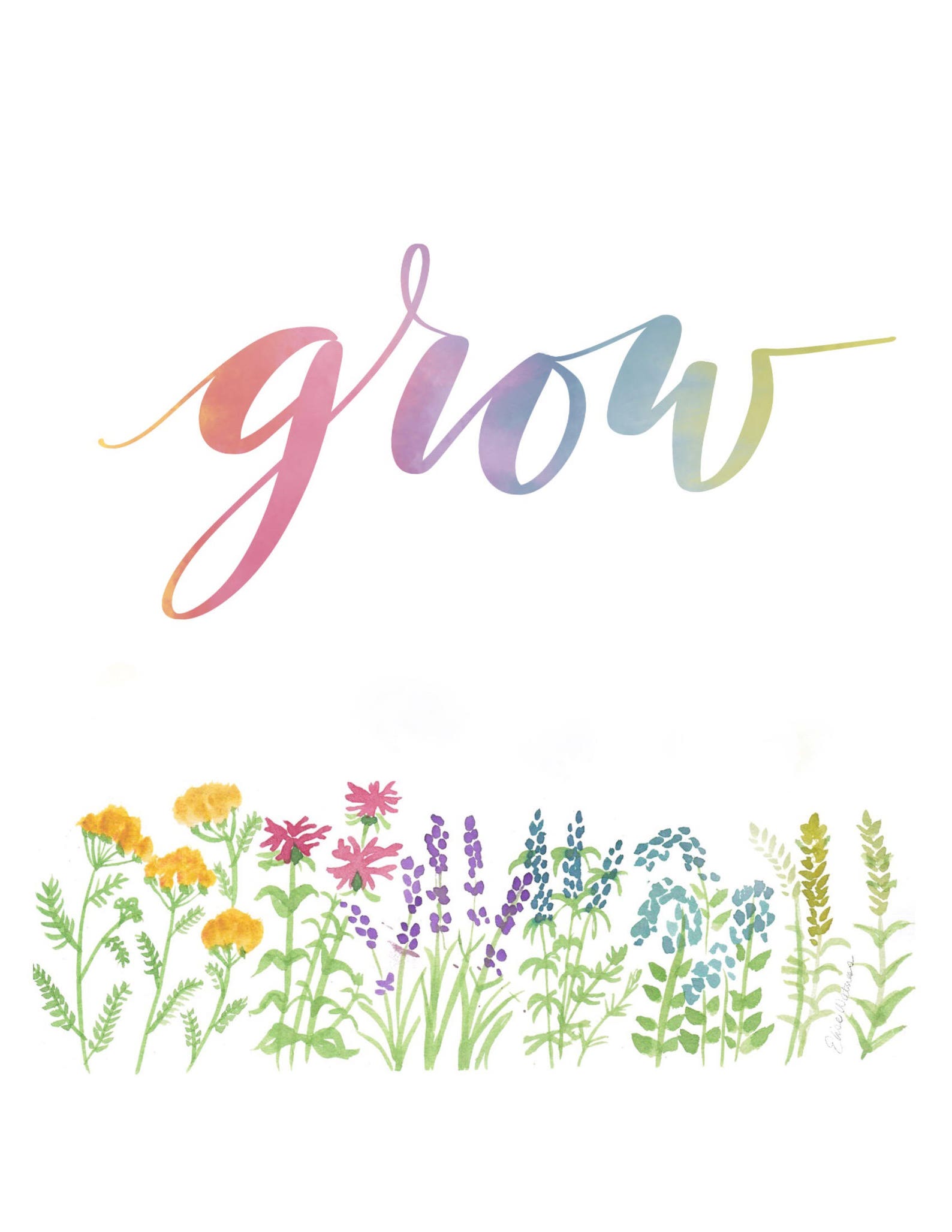 Grow + Learn Garden - Printable Art - Etsy