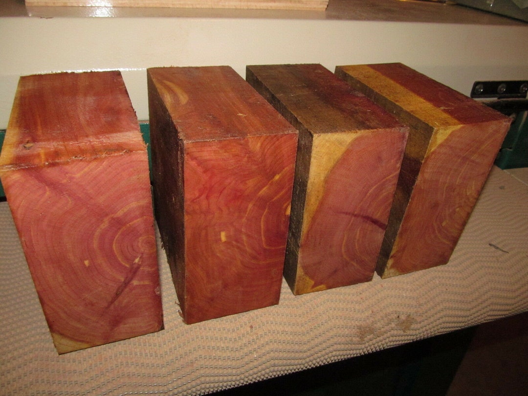 4 piezas de cedro rojo oriental para cuencos, para torno lumbar, de 15 x 15  x 7,6 cm - Etsy México, image size:1080x810