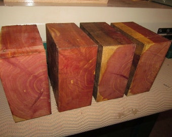 4 EASTERN RED CEDAR Bowl Turning Blanks Lumbar Lathe 5" X 5" X 3"