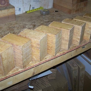 4 SASSAFRAS TURNING BLANKS 6 X 6 X 3"