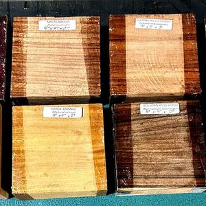 Eight (8) EXOTIC&DOMESTIC KILN Dried Platter / Bowl Blanks Lumber Wood Turning 4&quot; X 4&quot; X 2&quot;