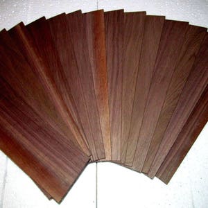 20 Pieces Beautiful Walnut Veneer 12&quot; X 3&quot; X 1/16”