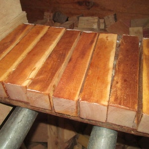 LOT Of 8 BALD CYPRESS Turning Blocks Lumber Lathe Wood Carve 2 X 2 X 11&quot;