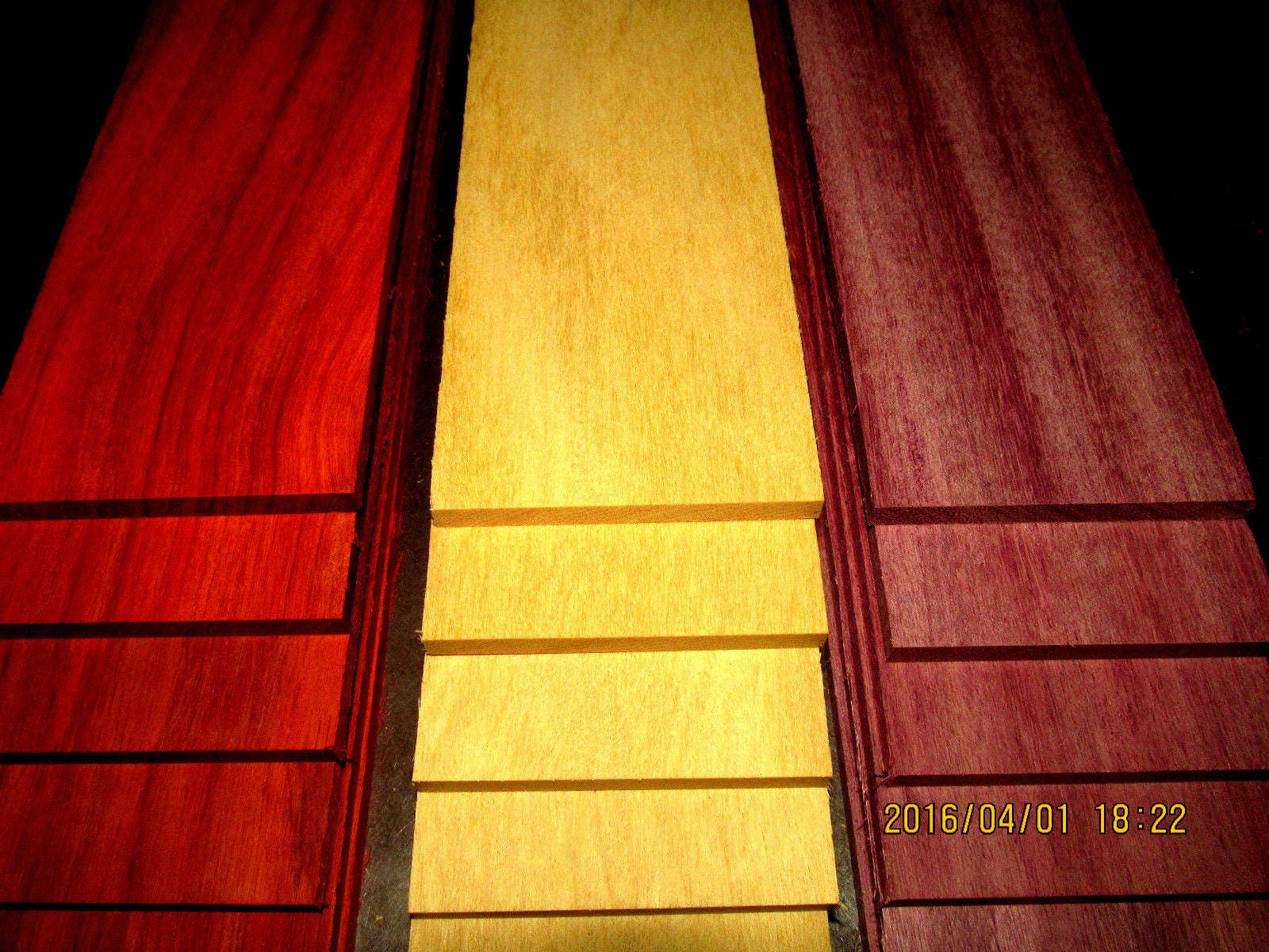 15 Pieces Exotic Lemonaballi, Purpleheart, Padauk Thins 12