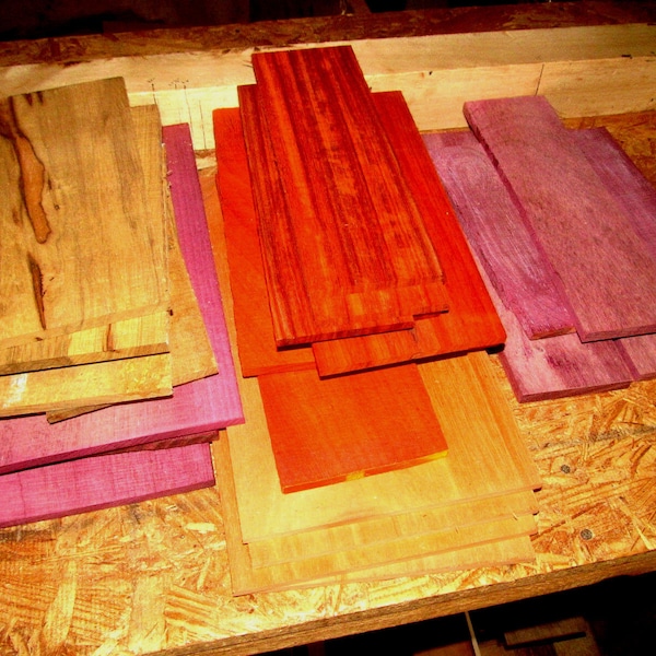 Madera de desecho colorida de varios tamaños Madera exótica y nacional secada al horno