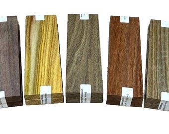 7 Species Beautiful KILN Dried Sanded Exotic Knife Blanks Scales 6" x 1.75" x 3/8"